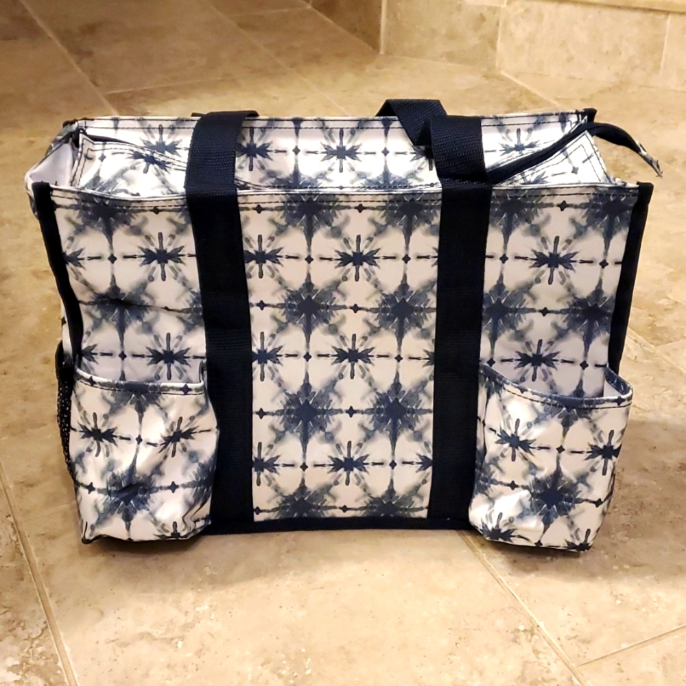 Thirty-One Zip Top Organizing Utility in Indigo Burst